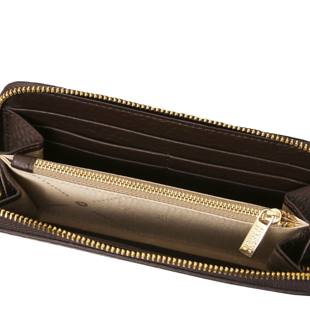 Financier - Exklusive Damenbrieftasche aus Leder mit Rundum-Reißverschluss - TL142494