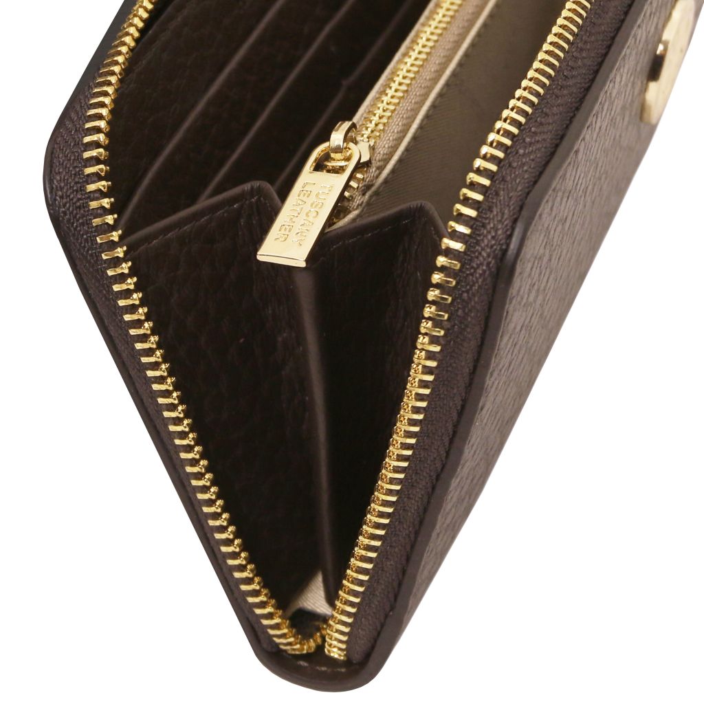 Financier - Exklusive Damenbrieftasche aus Leder mit Rundum-Reißverschluss - TL142494