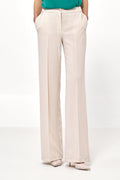 weite hose damen elegant beige ShoppDiva