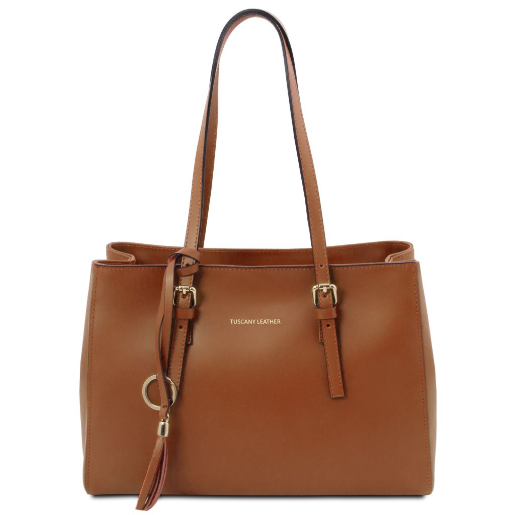 schultertasche damen leder braun