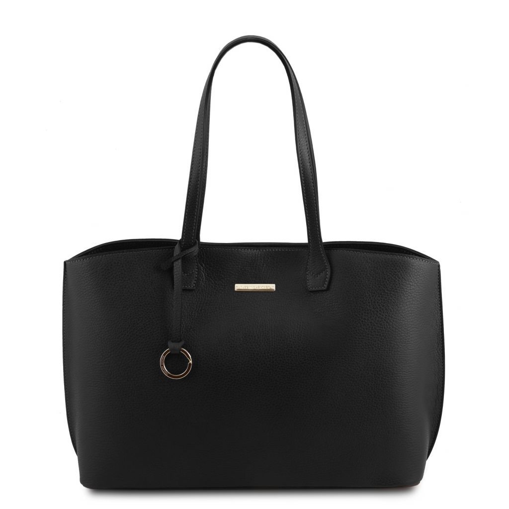 italienische ledertasche damen schwarz ShoppDiva